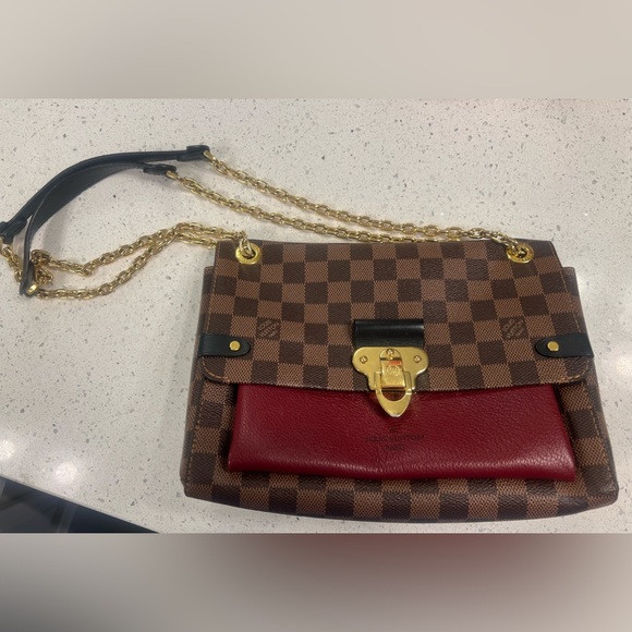 Louis Vuitton Damier Ebene Vavin Crossbody/shoulder bag PM with gold brass metal - Picture 1 of 6